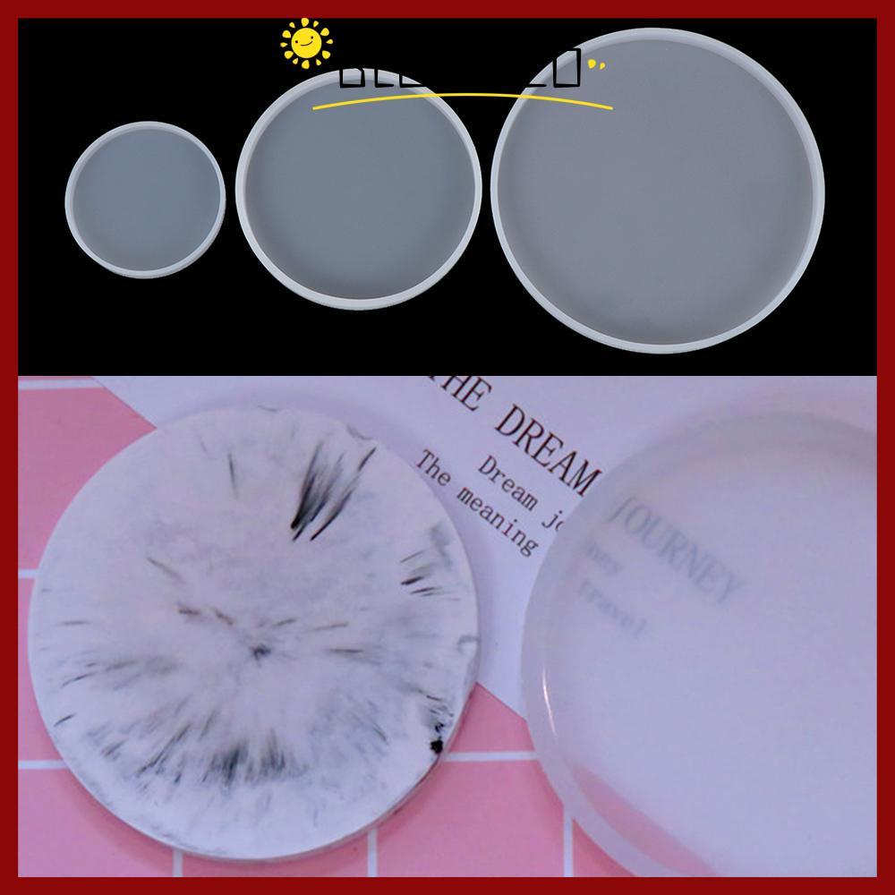 in stockBLOOMZO Coaster แม่พิมพ์ DIY Craft จี้ซิลิโคนถ้วยอาเกต Mad เครื่องประดับทํา Mould