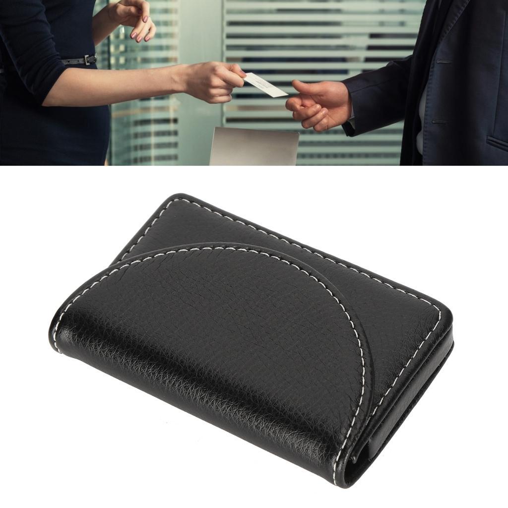 Granty Business Card Holder ซองหนัง PU ขนาดกะทัดรัดสําหรับการเดินทางมืออาชีพ (GLOGLOWvf6hr0ow7u-11)