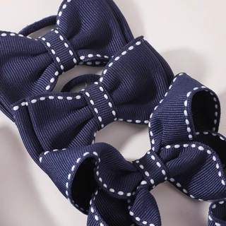 1/2pcs ริบบิ้นผม Bows คลิปผม Tie ชุดสําหรับสาว Navy Blue คลาสสิก Bowknot Hairpin Headwear เด็กอุปกรณ์เสริมผม