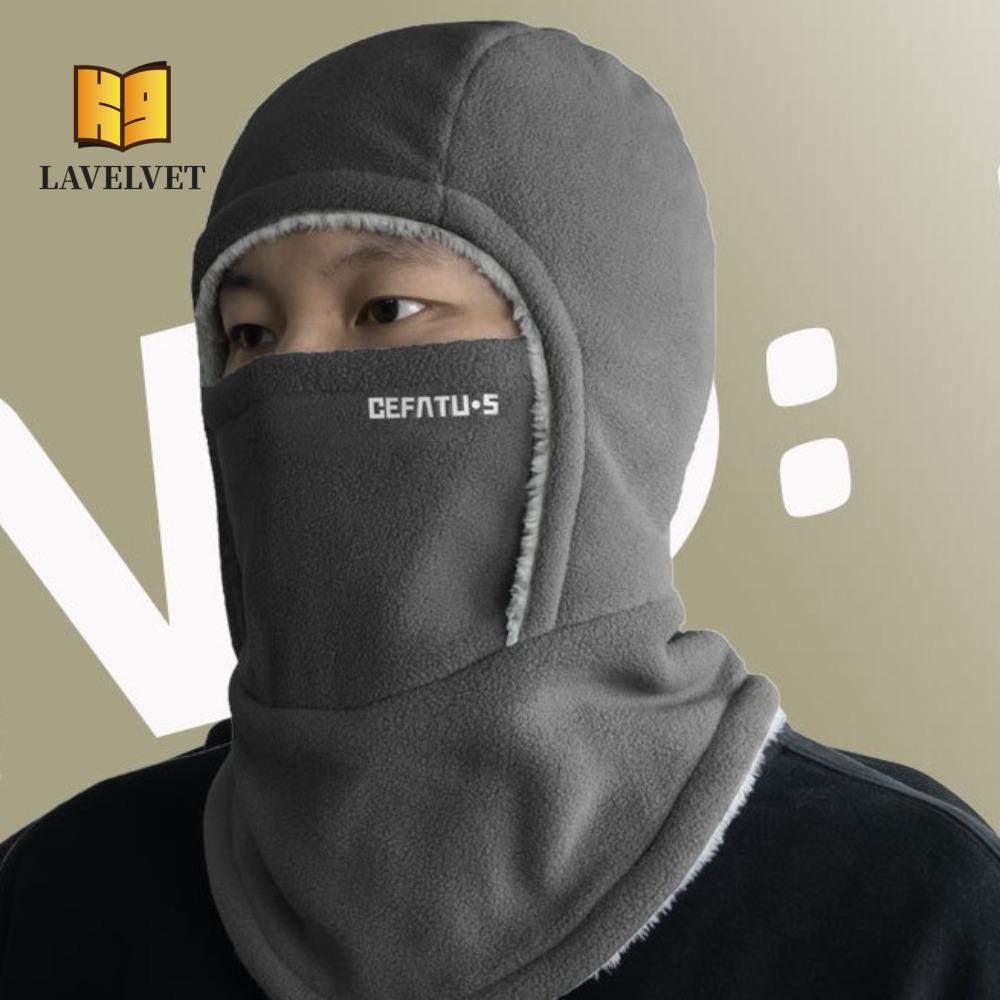 LAVELVET Balaclava หมวกขี่จักรยานขนแกะกันลมกันหนาว อุ่นหนา สําหรับมอเตอร์ไซค์ จักรยาน สกี ผู้ชายผู้หญิง