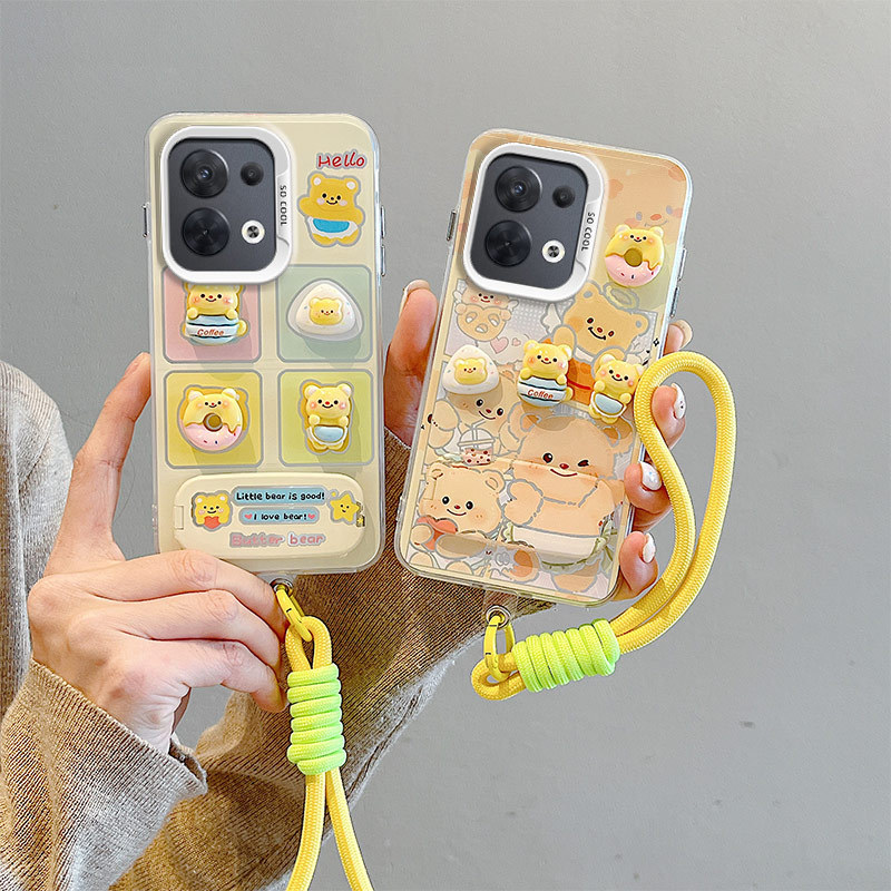 เคส OPPO Reno 8 5G เคส For OPPO เคสติดตั้งวงเล็บกระจก 3D ตุ๊กตา hard โทรศัพท์ BB-CYJZ