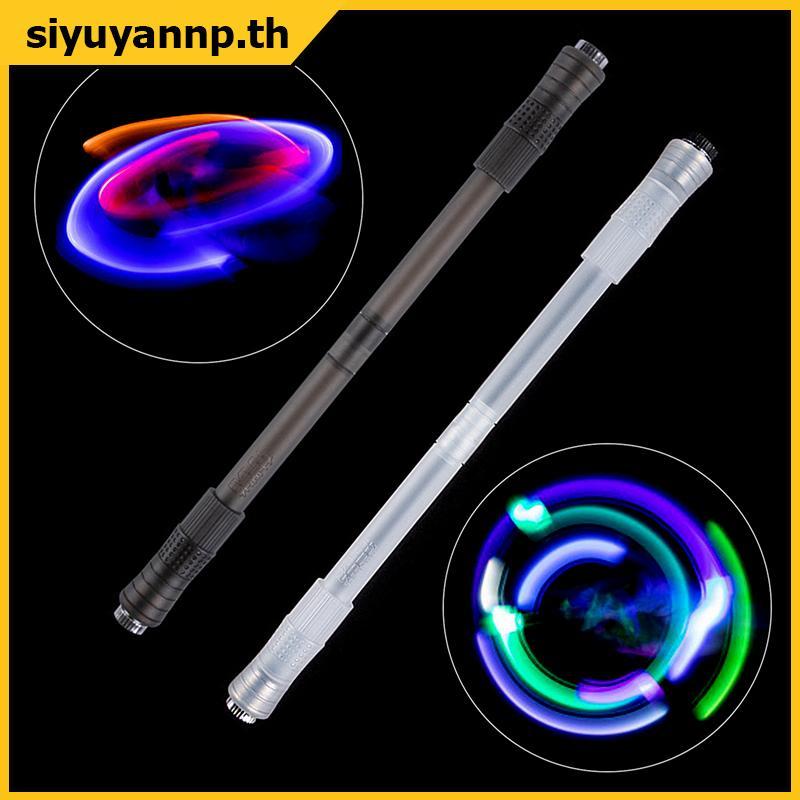 SIYUY Anti-slip สบาย Spinning ปากกาแฟลชหมุน Gaming Gel ปากกาตลกหมุนปากกา Led Flash TH