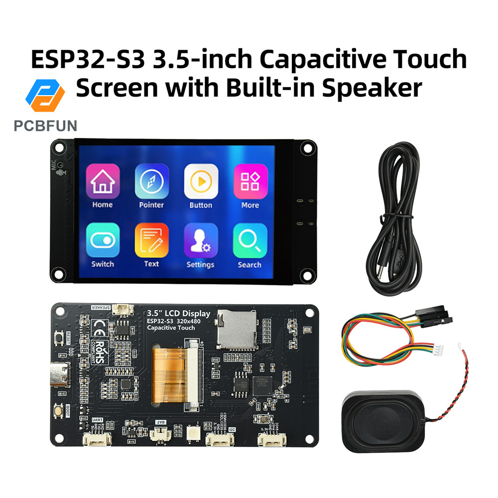 Pcbfun ESP32-S3 3.5 นิ้ว WiFi บอร์ดพัฒนาบลูทูธจอแสดงผลอัจฉริยะ 320*480 หน้าจอสัมผัสความละเอียดรองรับ XiaoZhi AI
