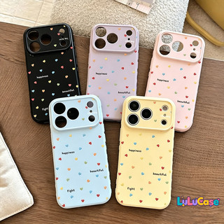 OPPO A60 A58 A38 A17 A3x A16s A57 A54s A15 A16K A74 A7 A5i A53 A33 A31 Reno4Fเคสขอบกล้องกว้างสไตล์อินส์ลายหัวใจสีสันสดใส