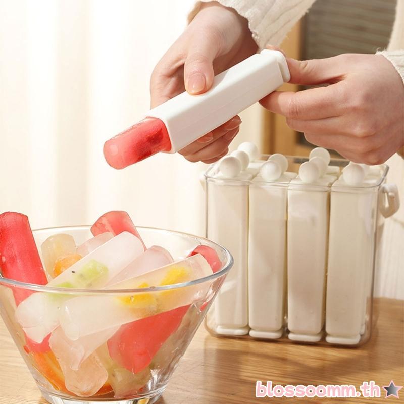 BLOSS Ice Bar Tray Ice Cubes Stick Mold Set พร้อมกล่องสําหรับเก็บและใช้งานสะดวก