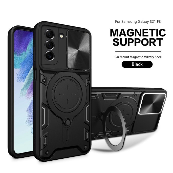 Samsung S21 FE - S21FE EvoX Army Flash Flip Lens Armor Case กันกระแทก