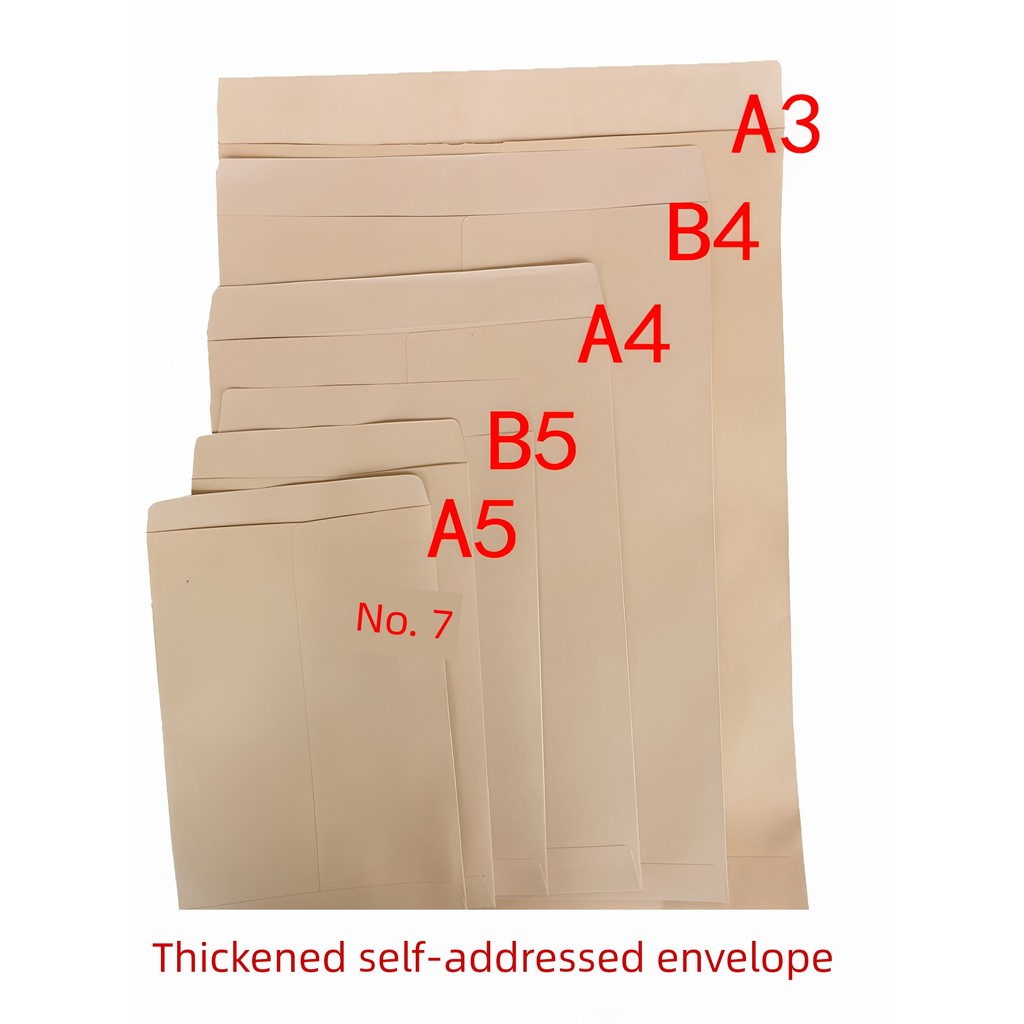 ซองจดหมาย ซองใส่การ์ด A3ซองใหญ่เปล่าหนาไม่มีคำ B4B5A4สเปคสากล150กรัมซองกระดาษคราฟท์มาตรฐานหนาจริง