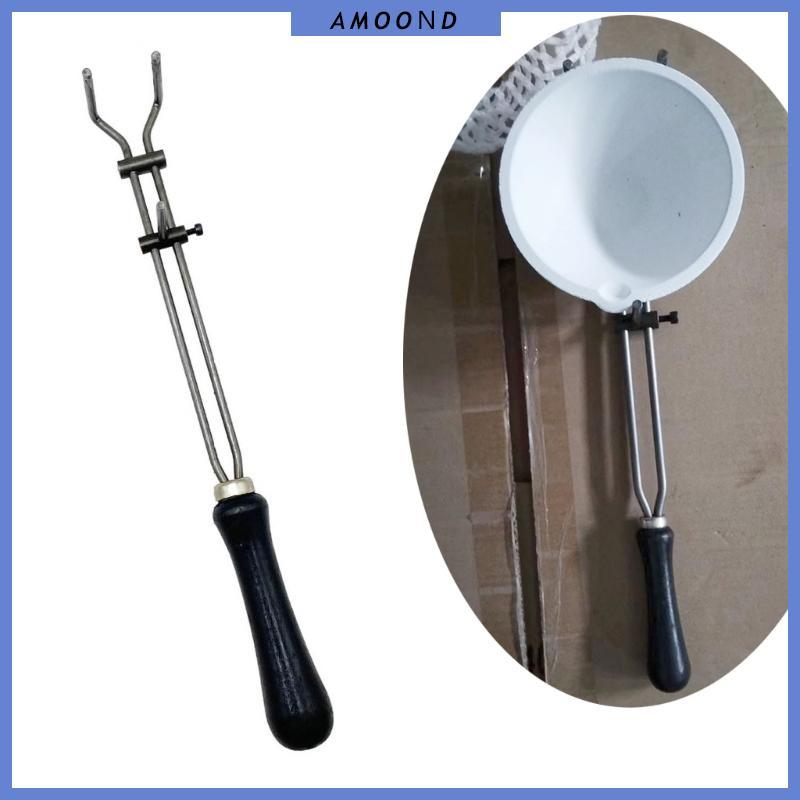 AMOOND แหนบเบ้าหลอม Crucible Clamp Gold Melting Furnace Clamp คีมโลหะละลายแหนบสําหรับ Melting Gold และ Silver J