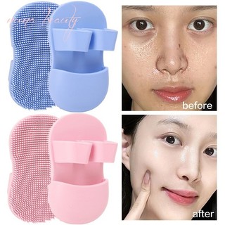 3Pcs Mini Silicone Face Wash Brush Facial Pore Cleansing Massage Finger Nose Brush Skincare Tool