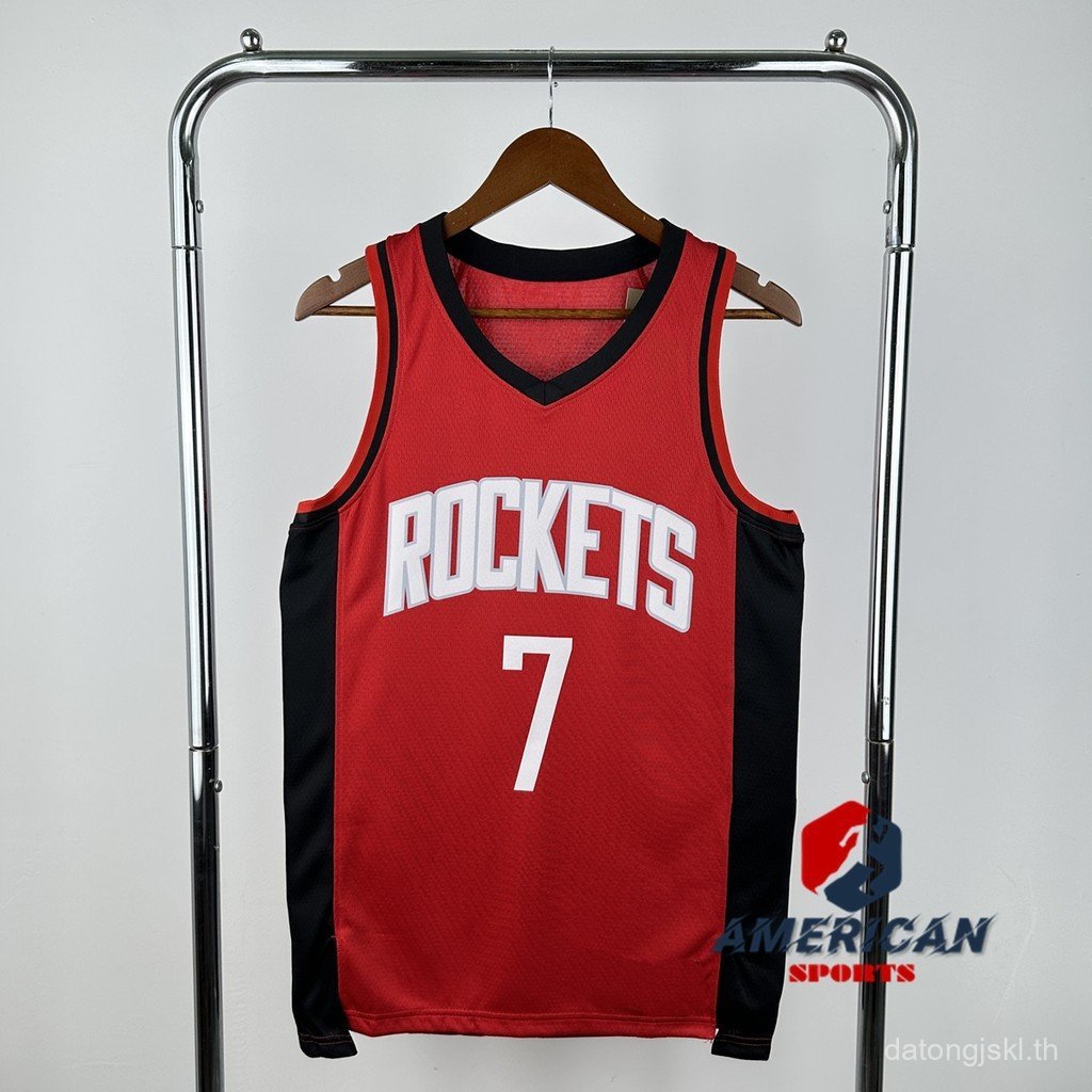 เสื้อบาสเก็ตบอลทีมHouston Rockets #7 Kevin Durant สีแดง