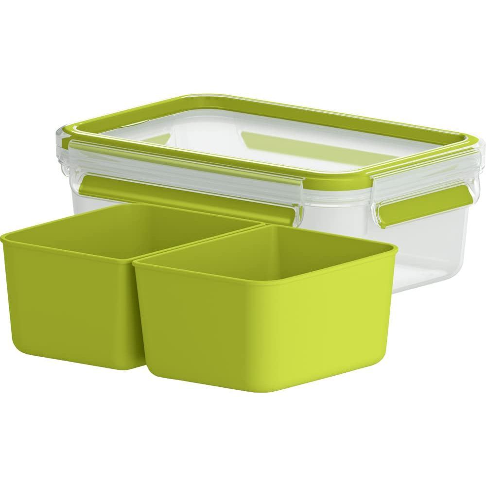 Tefal MasterSeal To Go Airtight Food Storage Container with Divider 550ml-1.1L N10723-25