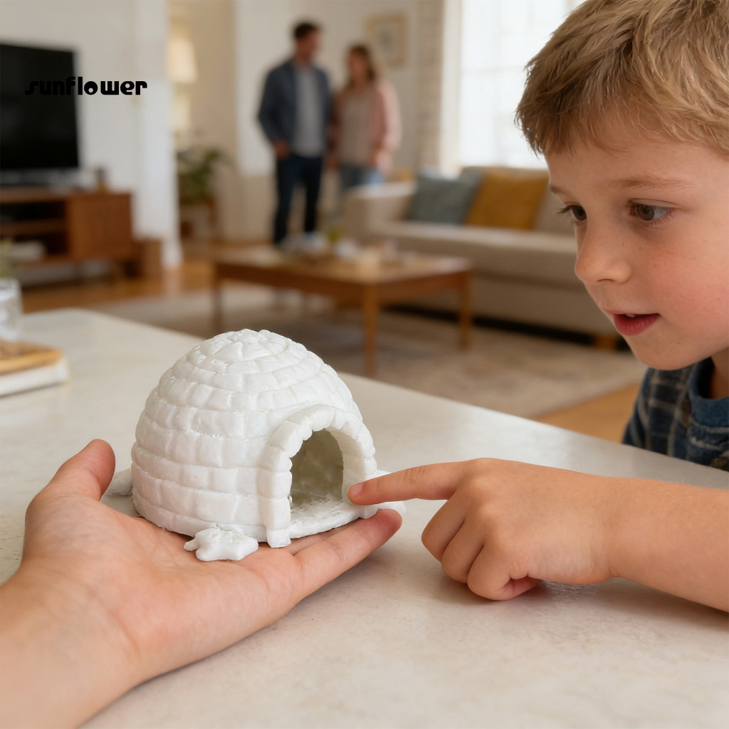 SF_ Aquarium Decor Igloo Igloo ตุ๊กตาสําหรับเด็ก Miniature Igloo ตุ๊กตา Aquarium Decor Ice House รุ่