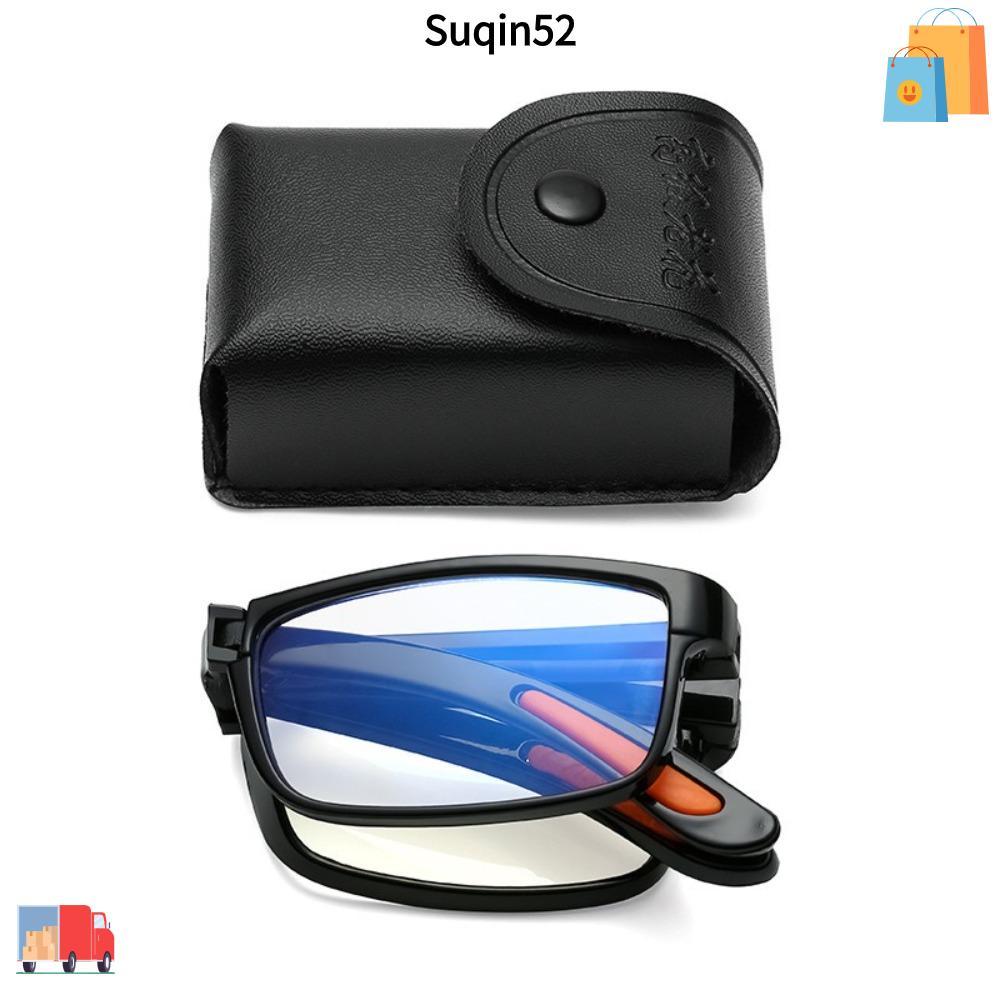 SUQIN52 แว่นตาอ่านหนังสือ,ป้องกันแสงสีฟ้าพับพับแว่นอ่านหนังสือสายตายาวตามอายุ,ป้องกันดวงตาสายตายาวแว่นตาสําหรับผู้ชายผู้หญิง