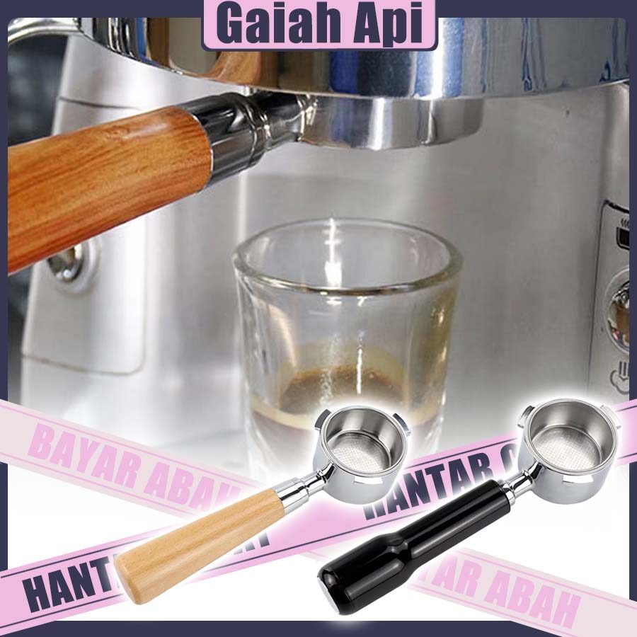 51mm Bottomless Coffee Portafilter ไม้สําหรับเครื่อง Delonghi