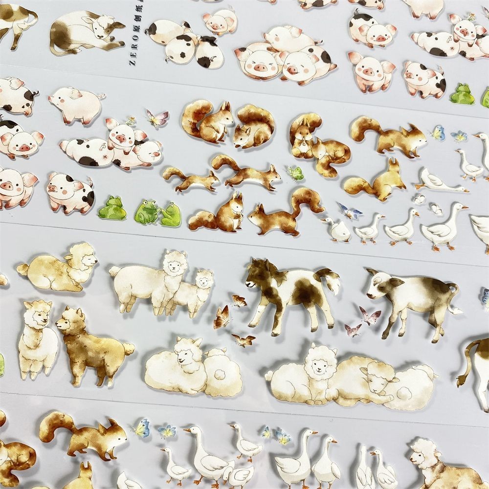 คู่มือบรรจุเทป q87 Life Spirit zero Pig Duck Alpaca Horse PET วัสดุโบราณคู่มือ diy สติกเกอร์