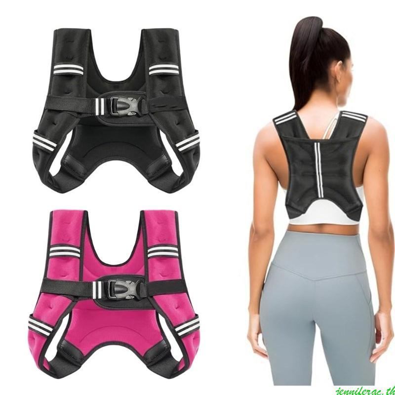 Jenniferac Durability Weight Vest เสื้อกั๊กออกกําลังกายแบบปรับได้สบาย Boosted Weight Vest สําหรับออก