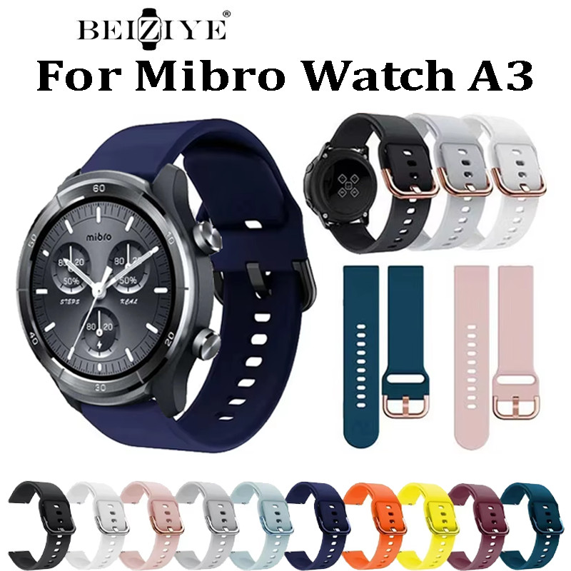 สายซิลิโคนสําหรับ Mibro Watch A3 Smart Watch สายซิลิโคนสําหรับ Mibro Watch A3 สร้อยข้อมือซิลิโคน
