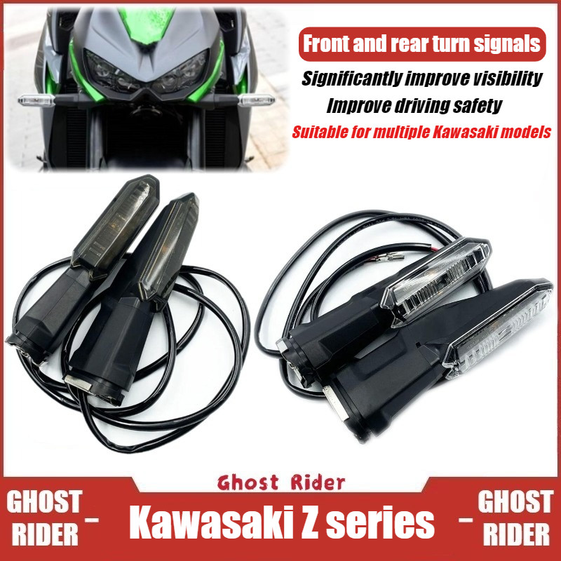 สําหรับ Kawasaki Z300 Z650 Z750 Z800 Z1000 Z1000R LED ด้านหน้าและด้านหลังไฟเลี้ยวไฟแสดงสถานะรถจักรยานยนต์