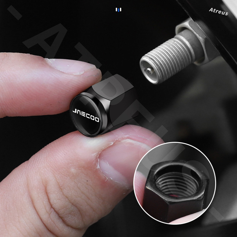 4 ชิ้น Jaecoo จุกลมยางรถยนต์ จุ๊บลมยาง พร้อมโลโก้ จุกปิดลมยางพร้อมประแจ ป้องกันฝุ่น ฝาปิดจุกลม ยางรถยนต์ สำหรับ JAECOO J5 J7 J8 J6 7 6 5 EV - รูปที่ 3