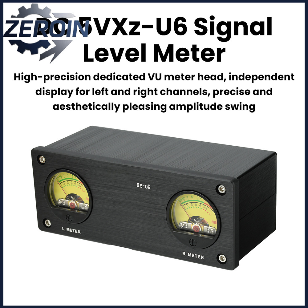 DC 5V Xz-U6 เครื่องวัดระดับสัญญาณ VU เครื่องวัดระดับสัญญาณเสียง VU Meter 3.5 มม./ขั้วต่อ RCA