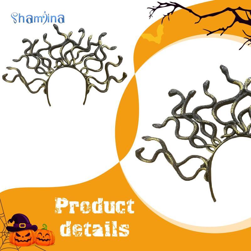 ที่คาดผมเมดูซ่า ทรงงู สวมสบาย พร้อมใช้งานสำหรับคอสเพลย์และการแสดงบนเวที - รูปที่ 2