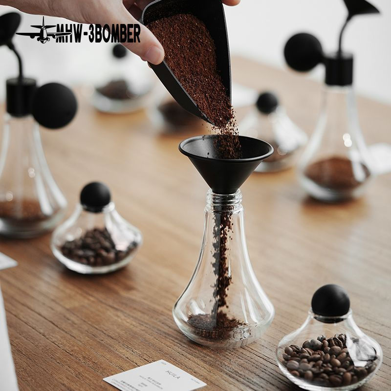 พร้อมสต็อก MHW-3BOMBER/Bomber Glass Coffee Bean Smell Bottle Display Bottle Italian Hand-Brewed Coff