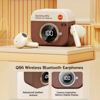 Q86 ไร้สาย ใน หู บลูทู ธ 5.4 ที่อุดหู, จอแสดงผลดิจิตอลอัจฉริยะ, การควบคุมเสียงของมนุษย์คุณภาพสูง, รองรับการควบคุมการโทรและสัมผัส