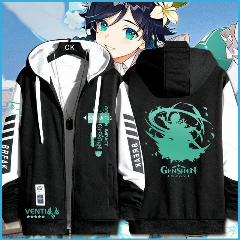 NS1 hoodie คอสเพลย์ตัวละคร Ventii จาก Genshin Impact ขนาด_unisex_แขนยาว
