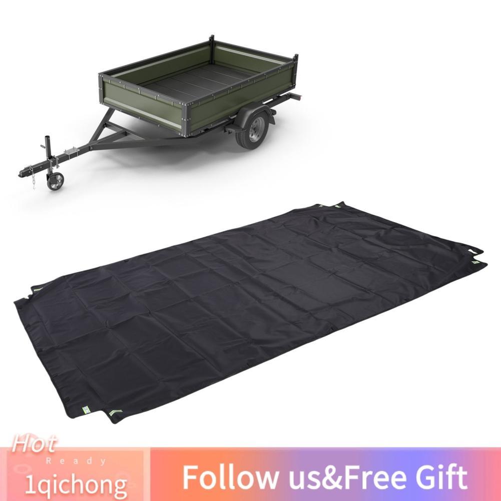 1qichong-th Asixxsix Dump Trailer Cover 7 x 4 ft กันน้ำ 600D ผ้า Oxford พร้อมสายรัดกันลมและแถบสะท้อน
