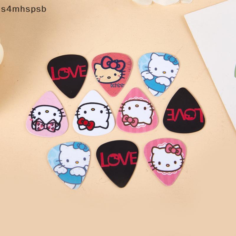 SD ปิ๊กกีตาร์คาวาอี้ Sanrio 5ชิ้นลายการ์ตูน Hello Kitty Electric ooth BASS อะคูสติกอุปกรณ์เครื่องมือเลือกของขวัญ
