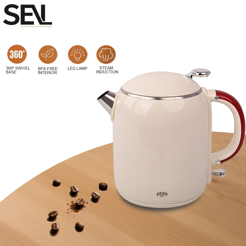 1.0L Anti-Scald Electric Kettle, Seamless Electric Kettle, 304 Stainless Steel Household Fast Boilin