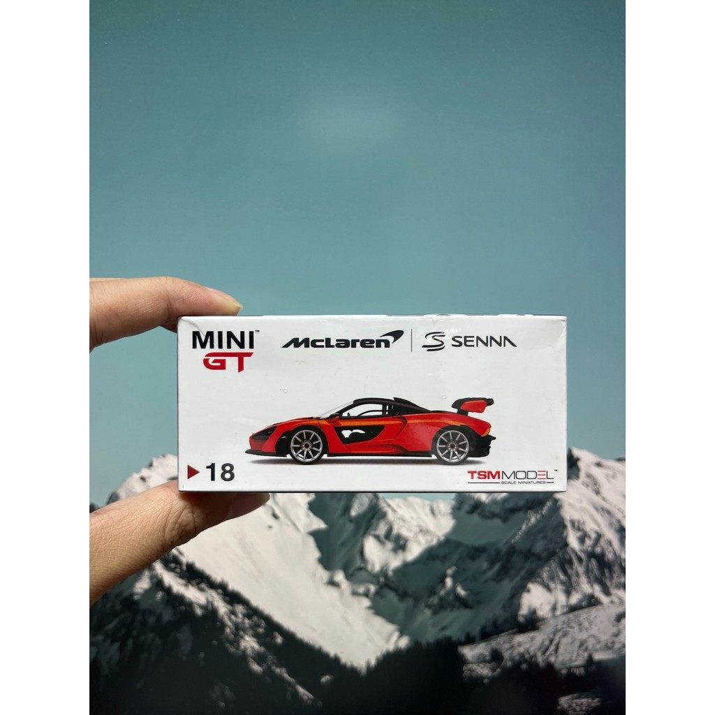Minigt 18 McLaren SENNA Orange McLaren SENNA ใหม่เอี่ยมที่ยังไม่ได้เปิดจําหน่ายไม่คืนเงินไม่สามารถแล