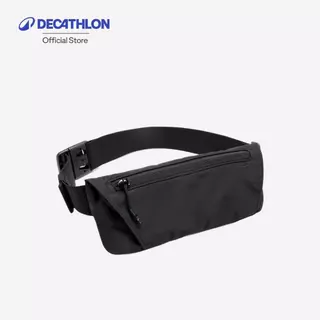 Decathlon Running Belt With 2-Compartment Pockets กระเป๋าคาดเอววิ่ง Kiprun ใส่สมาร์ทโฟนได้ รุ่น Basic 2 - Black