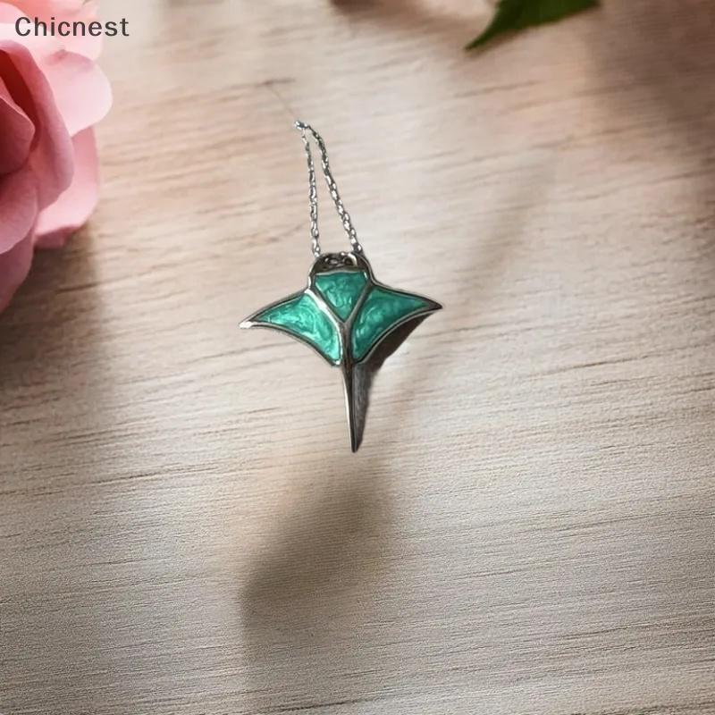 [Chc] Ocean Blue Manta จี้สร้อยคอสําหรับผู้หญิงแฟชั่นน่ารักออกแบบทุกวันสวมใส่เครื่องประดับ [VN]