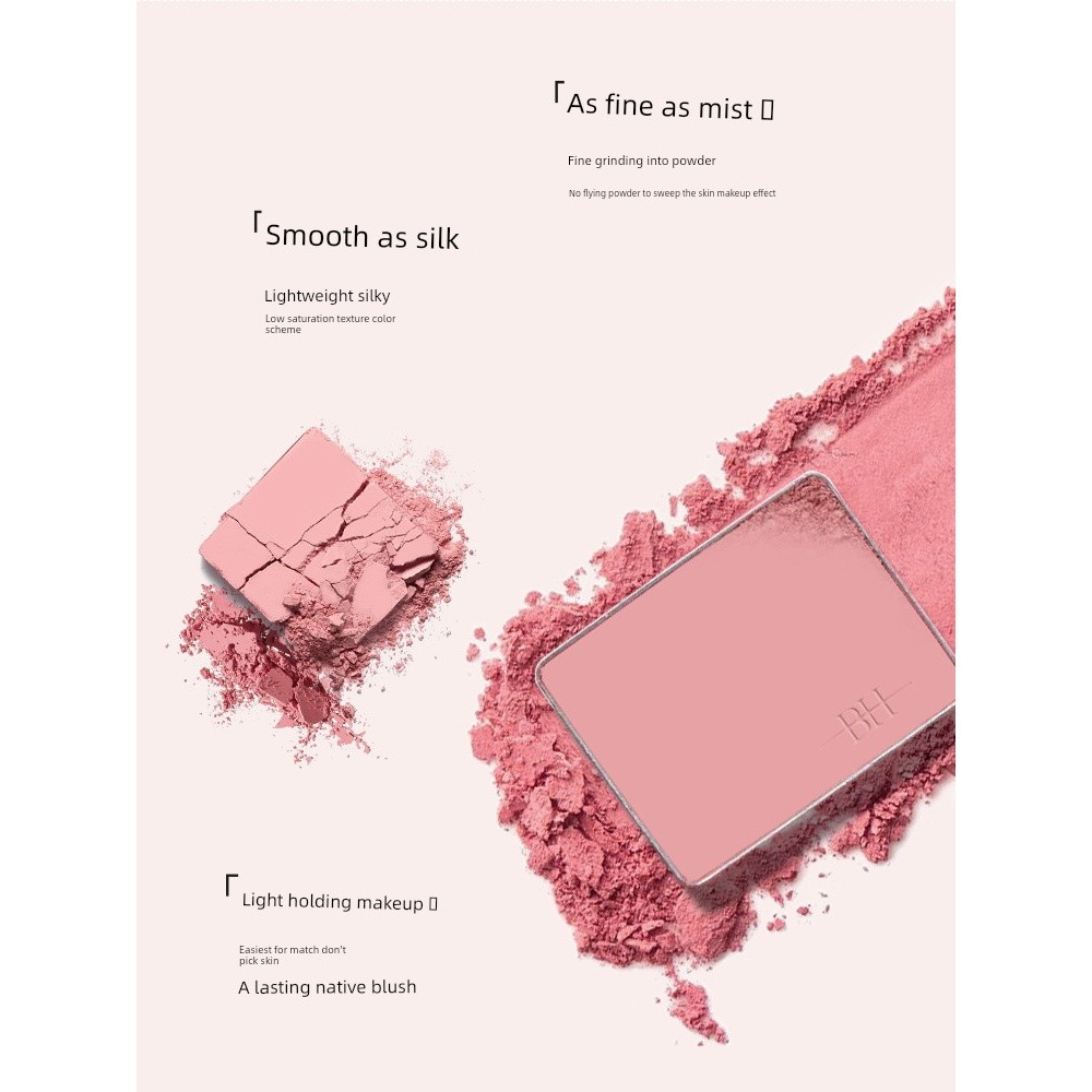 บลัชออน 4u2 บลัชออน BH Monochrome เล็กน้อย Drunk Soft Mist Blush ครีมเหมาะสําหรับแต่งหน้าต่ํา Satura