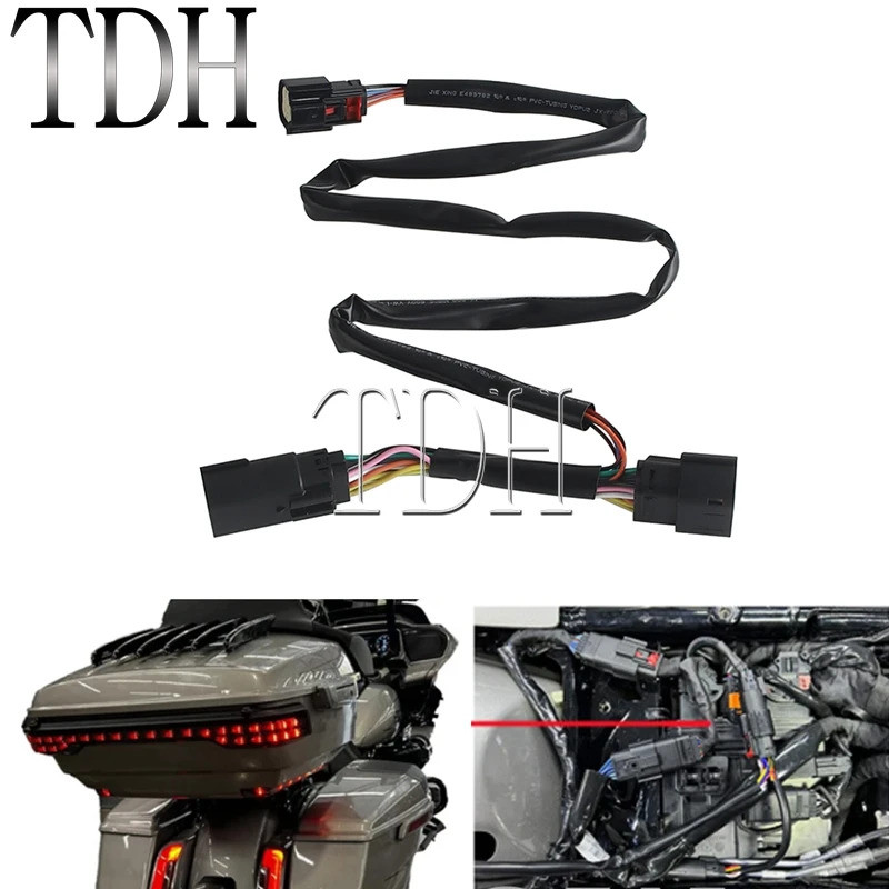 TDH LED Tour Pak Quick Disconnect Adapter Harness For Harley Touring Road Glide 117 2024 CVO Road Gl
