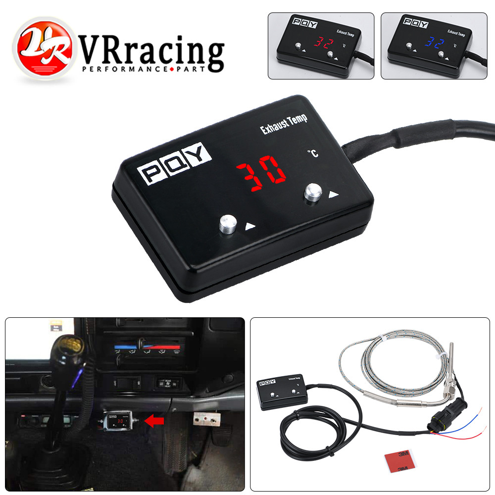 VR Car Exhaust Temp Gauge Exhaust Gas Meter Digital With Sensor EXT Temperature Meter Turbo for 4WD 