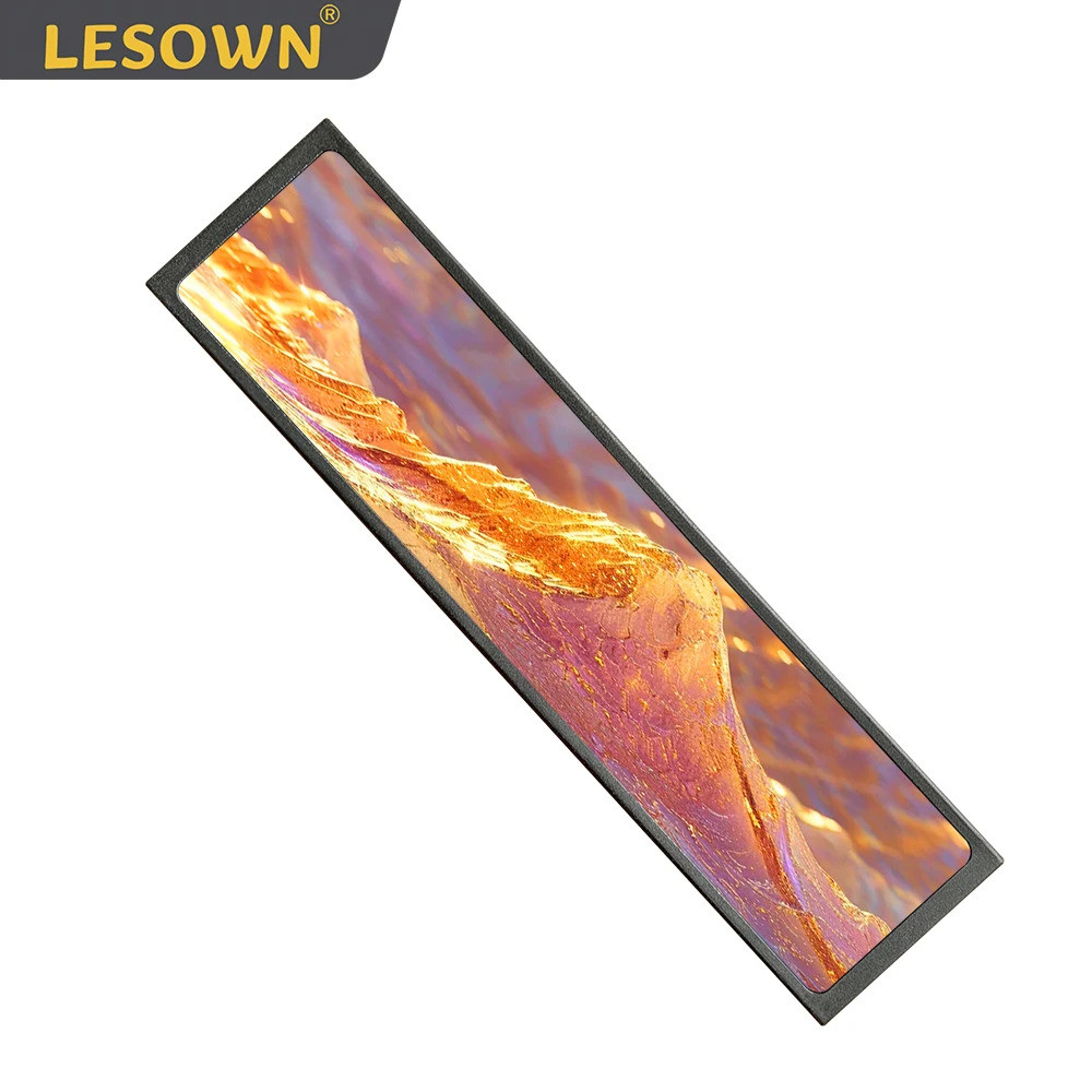 Thin Stretched Bar 11.3 นิ้ว 440x1920 Fhd 500cd/m2 Hdmi Usb Powered น้ําหนักเบาจอแสดงผลยาวสีดําสีขาว