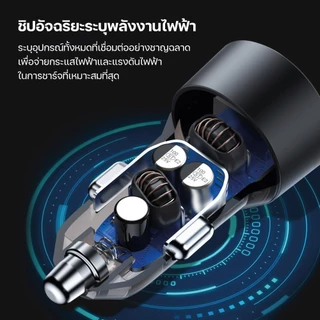 B12 ที่ชาร์จในรถยนต์ 100W USB-A + USB-C ชาร์จเร็ว 2 พอร์ต พร้อมกัน