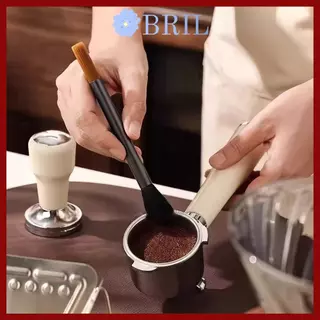 แปรงทําความสะอาดหม้อกาแฟและหัวบดกาแฟ 2 ด้าน BRIL ขนแปรงนุ่ม สําหรับเครื่องชงกาแฟวินเทจ