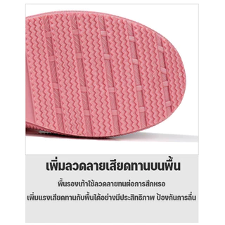 COD รองเท้าบูทกันน้ํา รองเท้าบูทผู้หญิง กันน้ำกันลื่น แฟชั่นกลางข้อ สำหรับใส่เที่ยวกลางแจ้ง