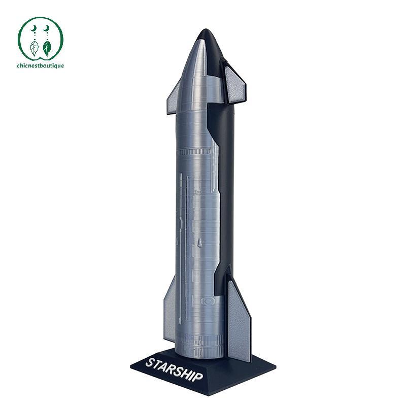 [Chicnest] Premium Starship Model Space X Starship Model Space Vehicle Desk Decorative ของเล่นสะสมเด