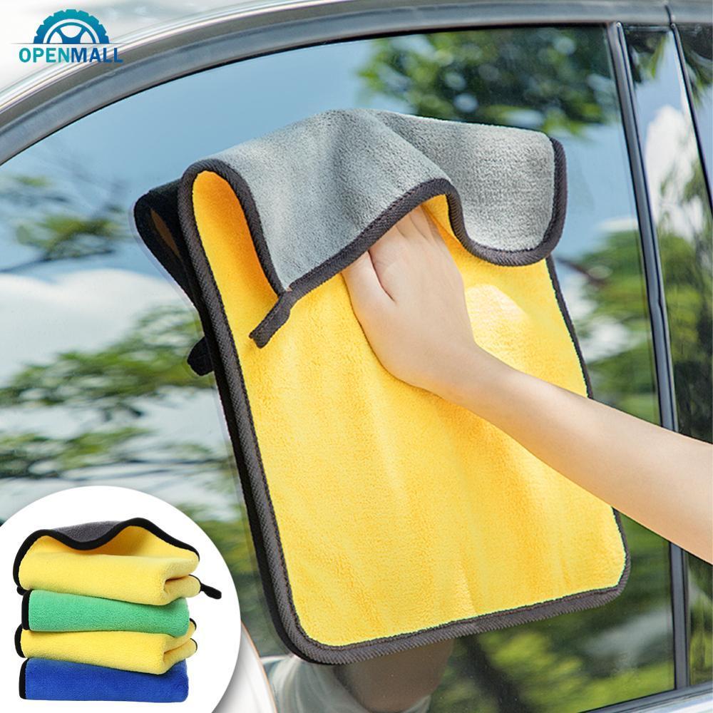 OPENMALL Car Care ผ้าขนหนูไมโครไฟเบอร์ทําความสะอาดผ้าแห้งผ้ารถรายละเอียดผ้าไมโครไฟเบอร์ E6Z1