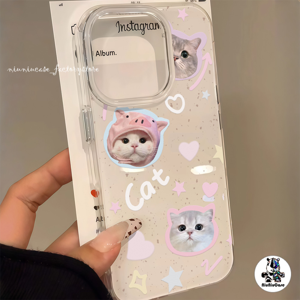 Cute Cat For oppo A3 A5 Pro A60 A3X A5 A57 A38 A15 A17 A12 A74 A18 A79 A54 A7 A16s A31 A78 A5s A76 A3s A9 A17 A58 A53เคส