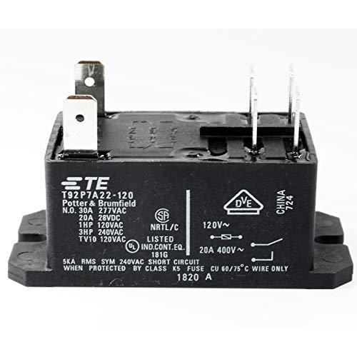TE CONNEDIVITY/Potter & BRUMFIELD T92P7A22-120 120VAC 30A รีเลย์ไฟ 6 Pins DPST-NO แทนที่ Part 104593