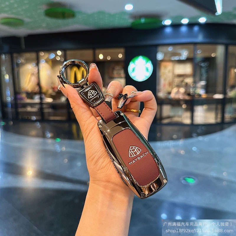 เหมาะสําหรับ Mercedes-Benz Maybach GLS480 S-Class เคสกุญแจรถ S480/GLS450/GLS600 ซองหนังโลหะ