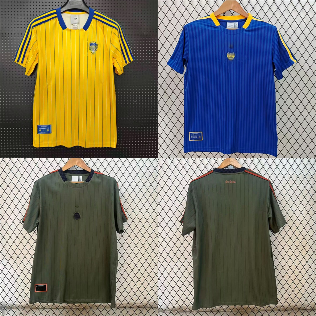 เสื้อฟุตบอล retro ของ Boca, Bayern, Leeds United สำหรับแฟนคลับ ไซ즈 S-2XL