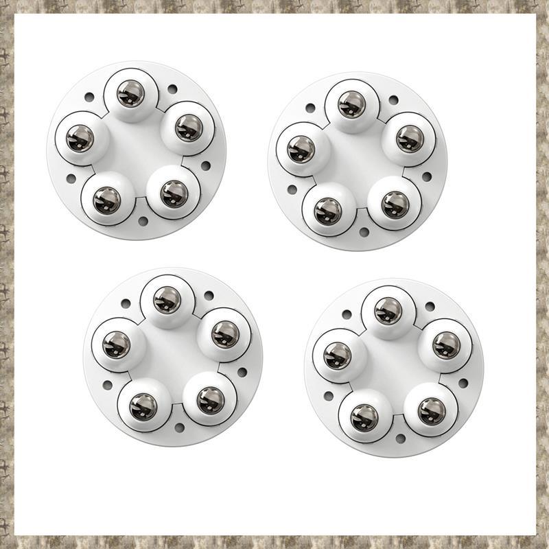 [zv0lma8i] 4 ชิ้นลูกรอกหมุนเหนียว 360 องศาการหมุนฟรีกาวตนเองล้อหมุนล้ออุปกรณ์เสริมสําหรับถังกล่องเก็