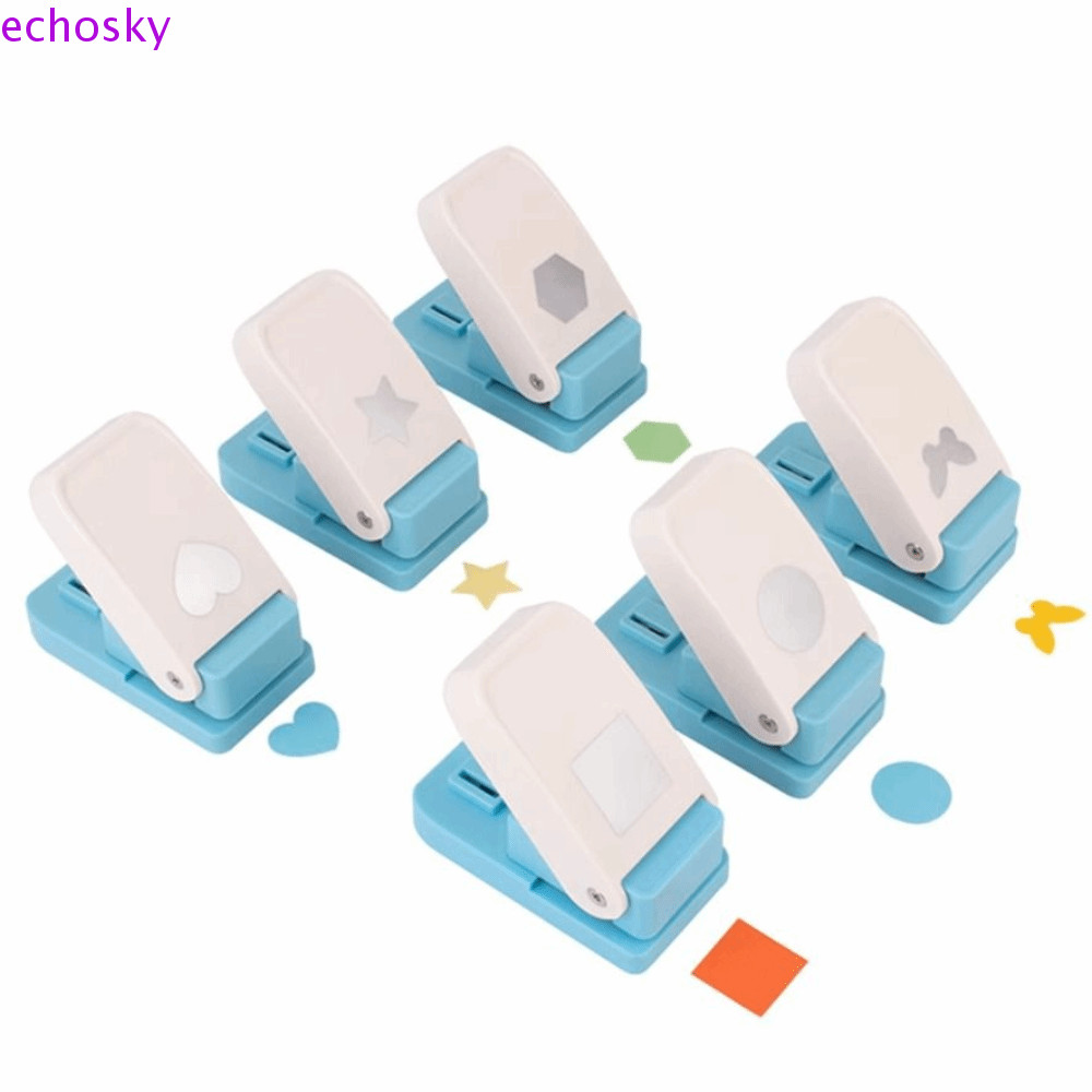 ECHOSKY Stamp Border Punch, Stamp Shape Hole Puncher ลายนูน|เครื่องเขียนตัดหัตถกรรมกระดาษประหยัดแรงง