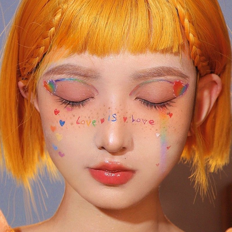 Color Love English Letter Face Stickers Color Love English Letter Face Stickers20251211